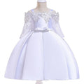 Girls lace dress in polyester fibre fabric available in multiple colours including dark red and pink