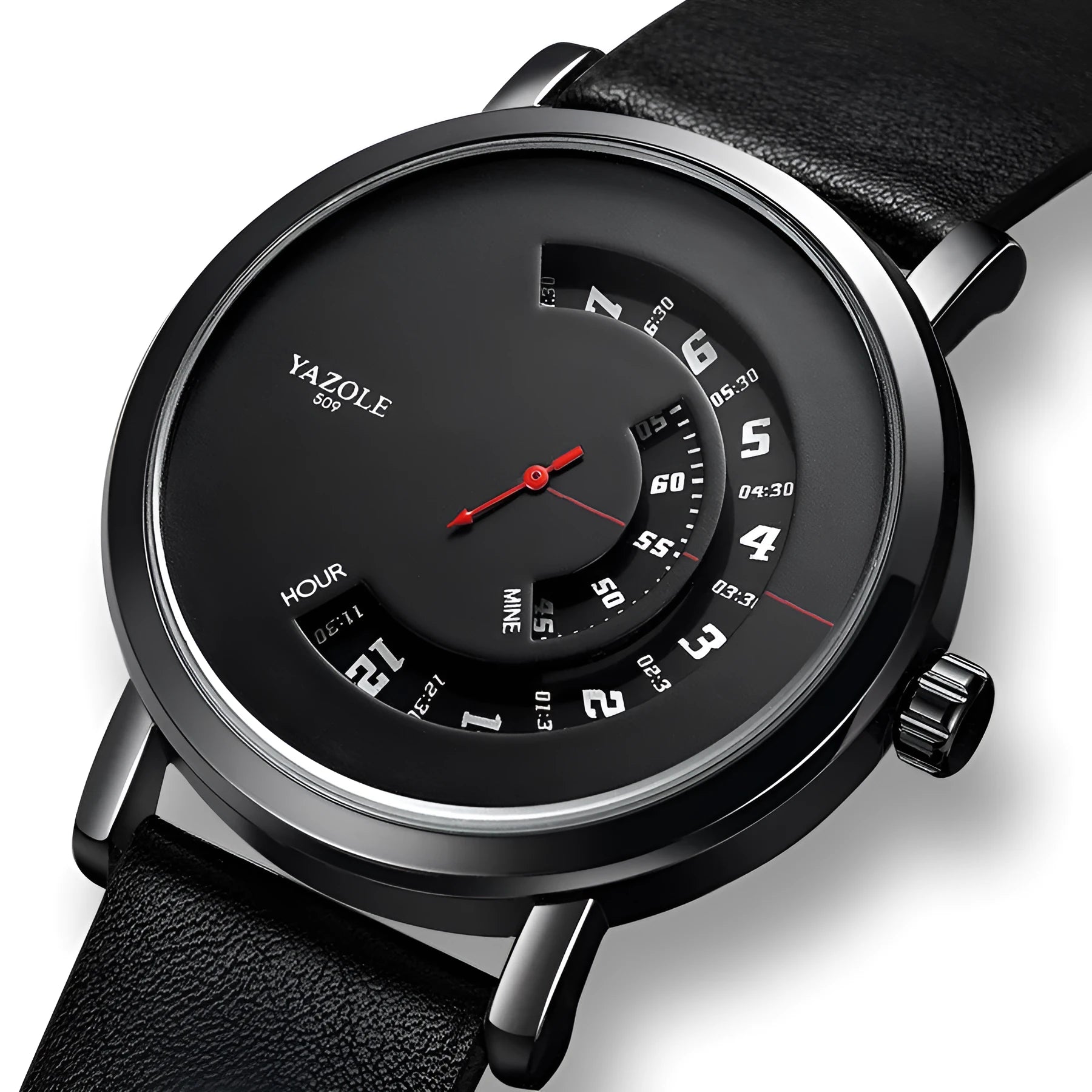 Men's metal case quartz watch with a 4.1cm dial, mineral glass, and a 30m waterproof rating on a 2cm wide strap.