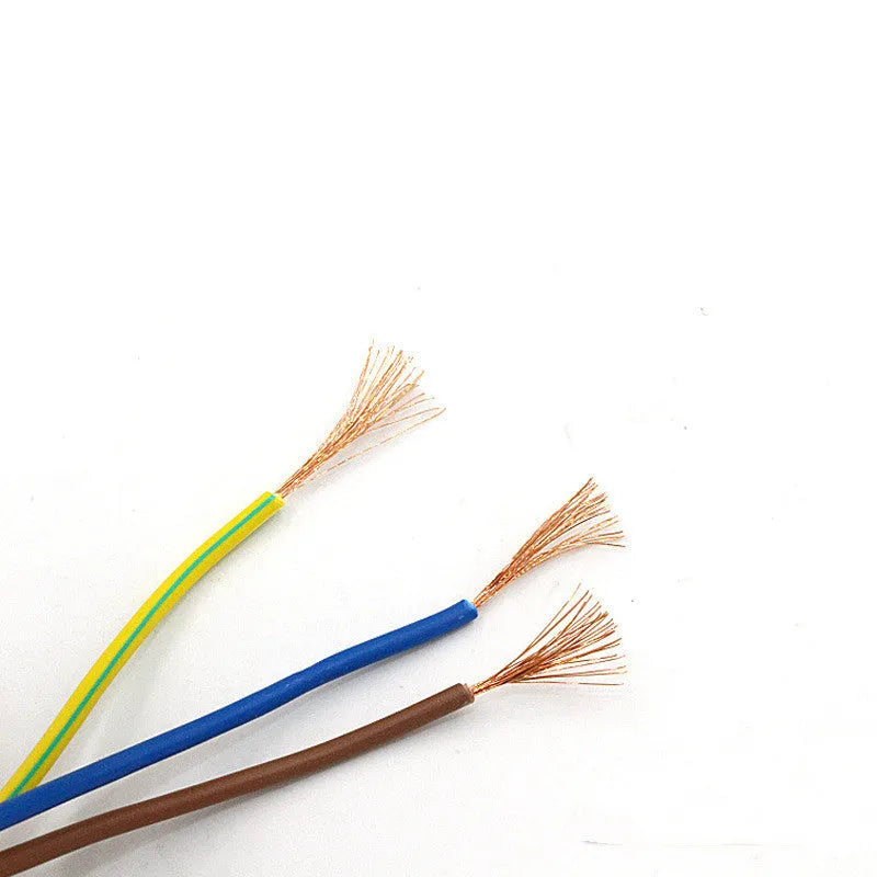 Black American standard three-pin plug AC power cord with 1.2 metre PVC-sheathed cable.