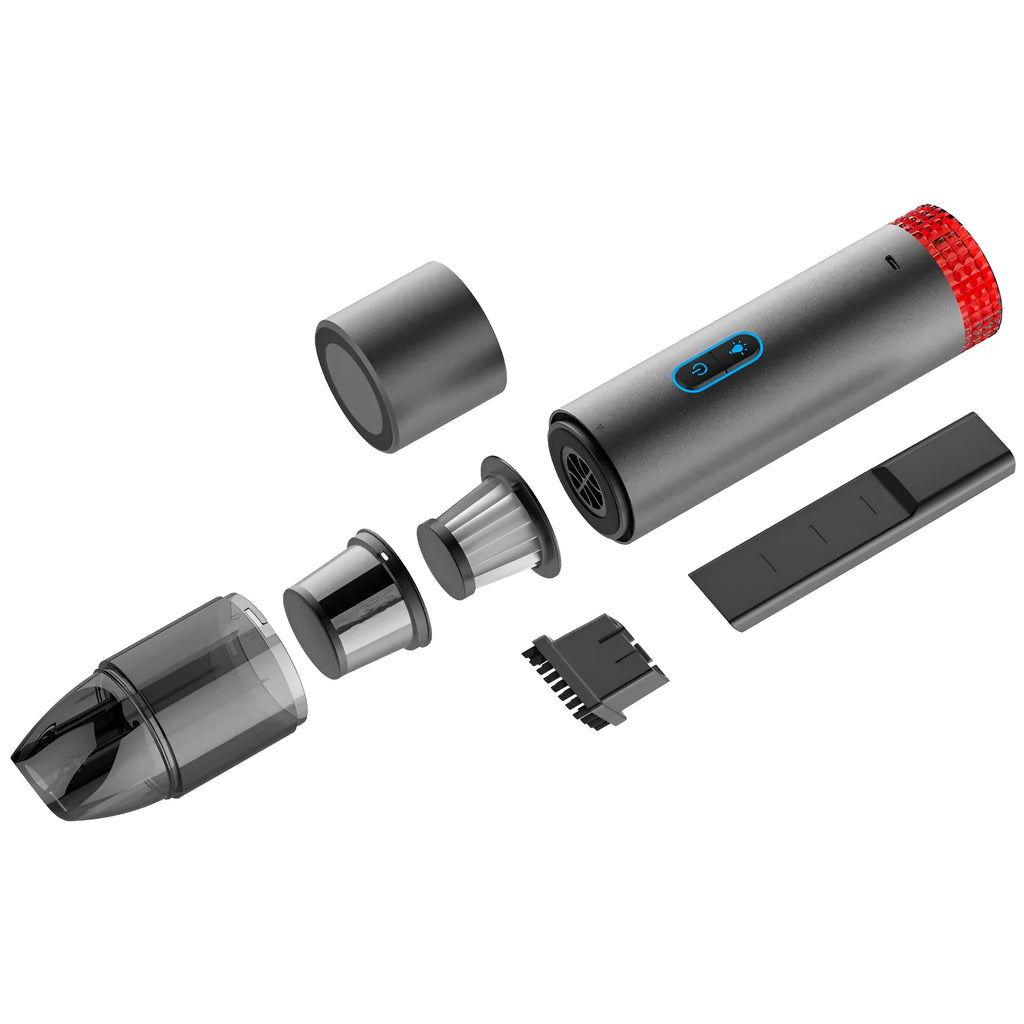 Black V6 portable wireless car vacuum cleaner for household and vehicle cleaning