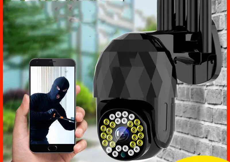 Wireless smart home HD monitor remote network camera with 2MP 1080P resolution and ABS shell in black