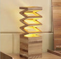 Creative solid wood table lamp European style with large 120x120mm base and 12cm height in US style solid wood colour