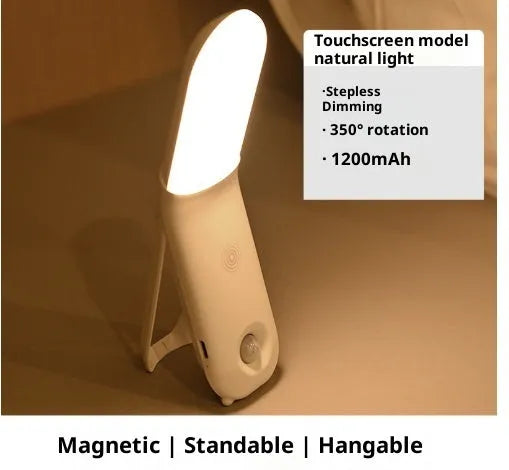 Rechargeable wardrobe aisle light with three-colour adjustment and induction option, geometric stereo shape, single lamp.