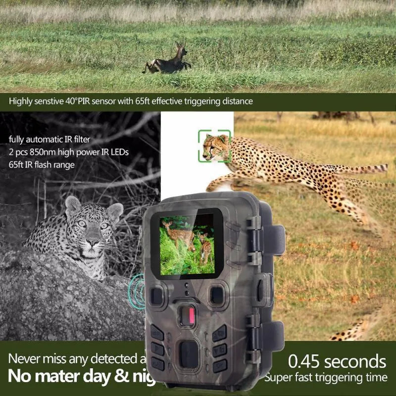 Black plastic infrared night vision monitoring device with TF card slot