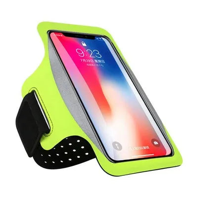 Running sport phone case armband for phones up to 6.8 inches, waterproof PVC, sweatproof, touch screen compatible, with card slot