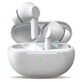 Pro4 true wireless Bluetooth headset with charging case showing black and white colour options and compact 12x10x3.5cm packaging