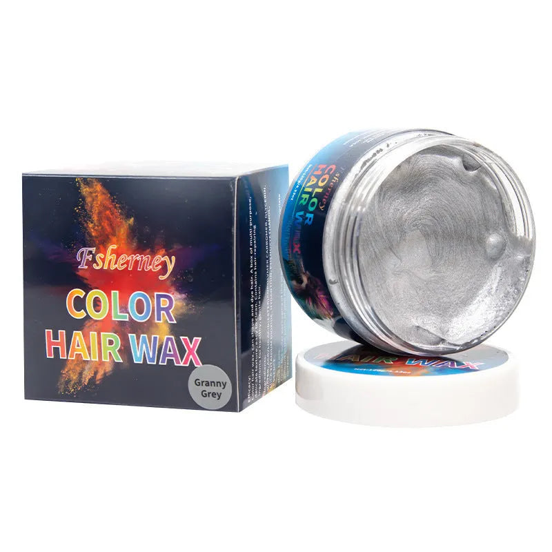 120g hair styling clay container in one of nine colours including Granny Grey and Rose Red