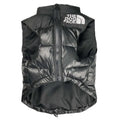 Thick warm dog down vest in black or red, sizes S to XXL for autumn and winter pet wear