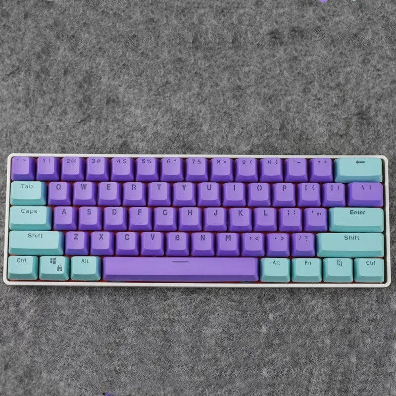 PBT transparent keycap set with two-shot injection legends, OEM height profile, matte finish for mechanical keyboard