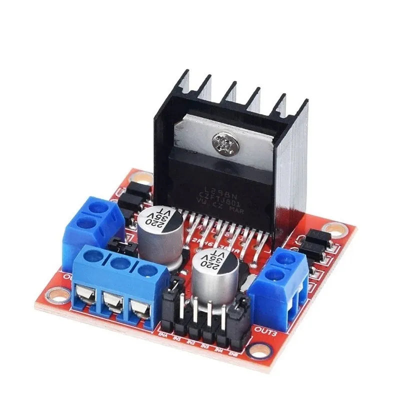 L298N dual H-bridge motor driver board module for DC and stepper motor control