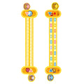 Yellow plastic cartoon digital decomposition ruler for children, showing 24.5 cm length.