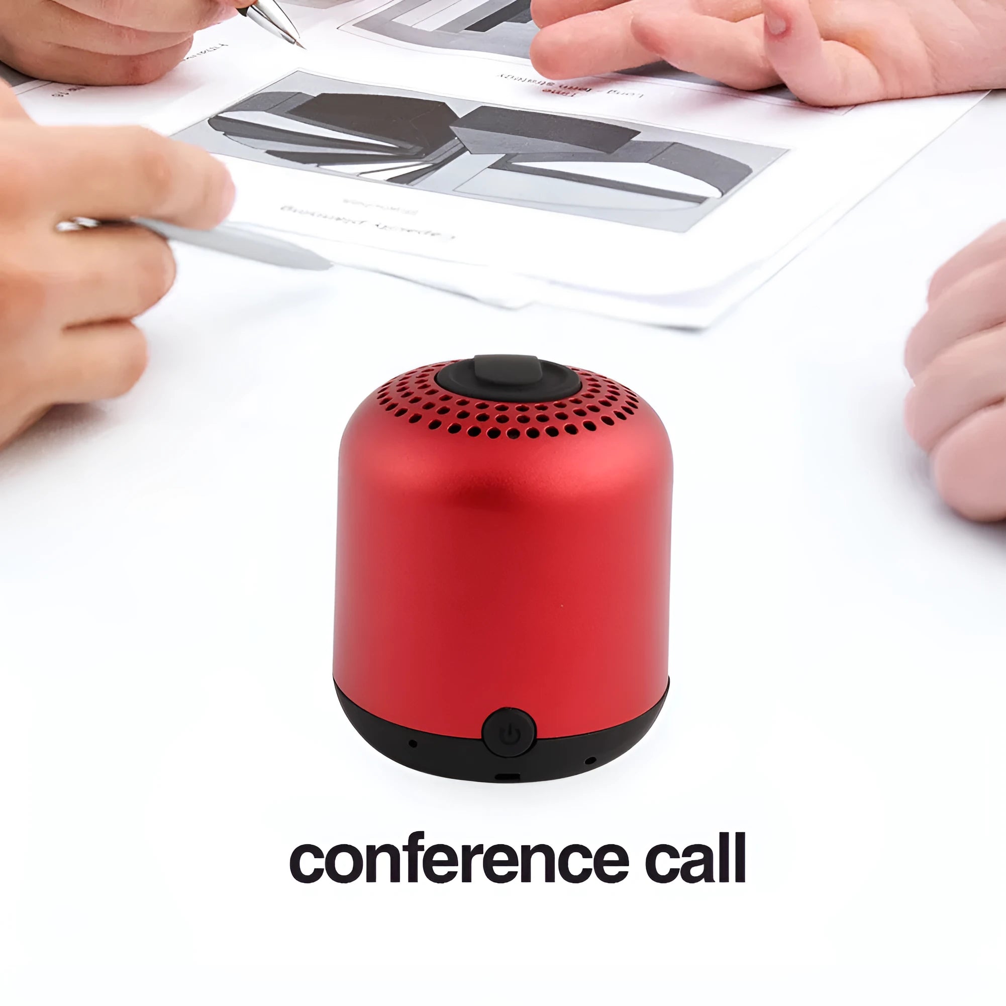 Hieha XQ11 cylindrical metal Bluetooth speaker in black, gold, pink, red or silver colour.