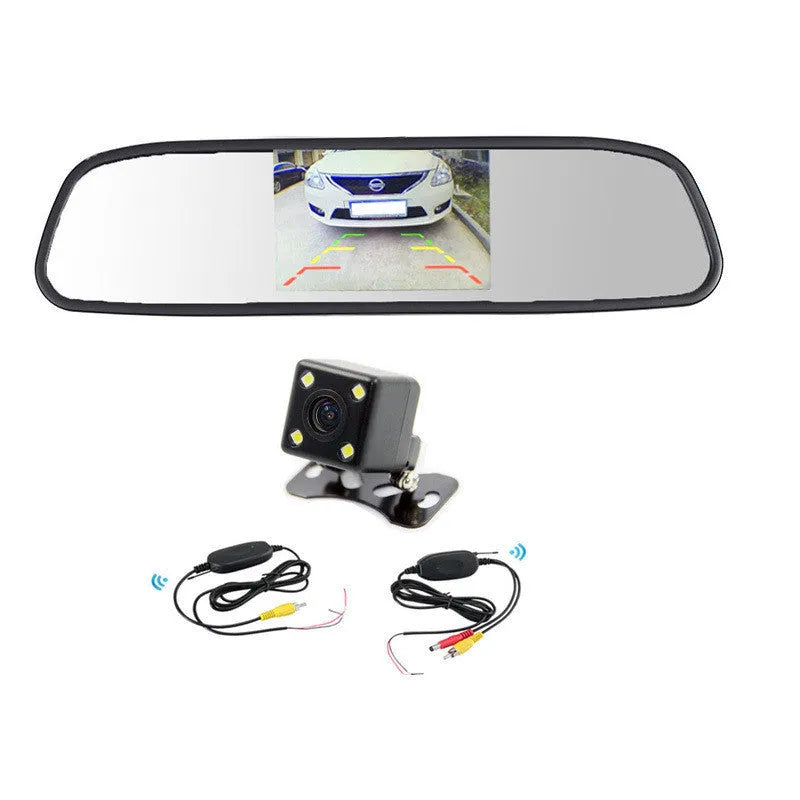 2.4G wireless reversing assist system with aluminium alloy body and 4.3 to 9 inch screen options