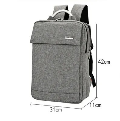 Nylon double shoulder bag for 15-inch notebook in black colour
