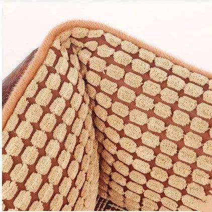 Suede kennel dog bed in Style 1 with free bone toy, blanket, and summer mat for indoor pet use