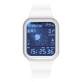 Outdoor sports waterproof step calorie electronic meter pedometer watch in All Black colour