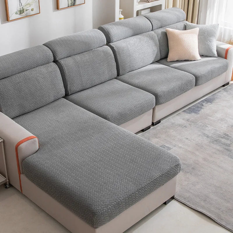 Home fashion polyester stretch sofa cover in fruit green colour for backer cushion furniture protection