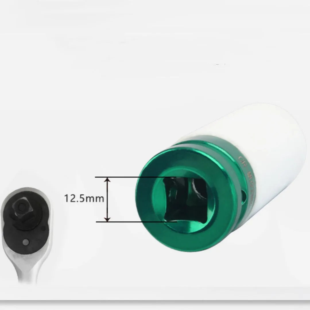 Single 45# steel hexagon socket for pneumatic wrench in size 17mm 19mm 21mm or 22mm OPP packaging