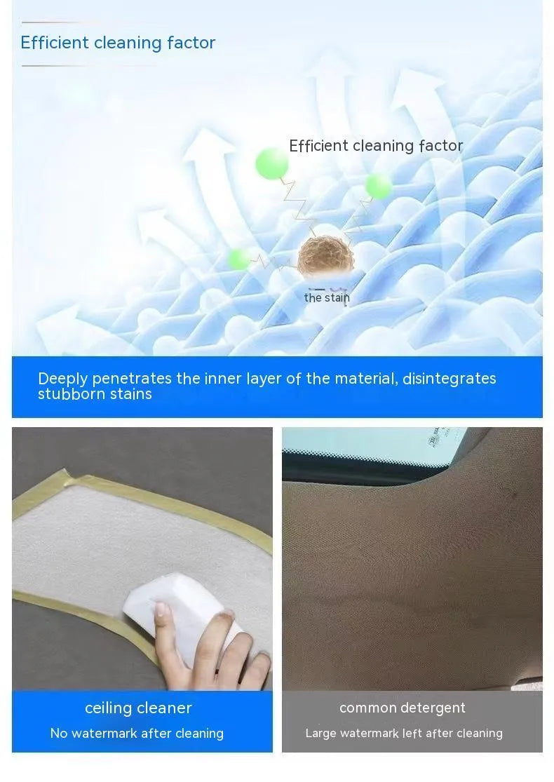 Wash free fabric roof foam decontamination cleaner bottle with herb essence for car interior ceilings
