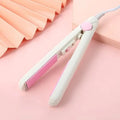 Mini hairdressing splint straightening iron for air bangs with colour-coded storage box options