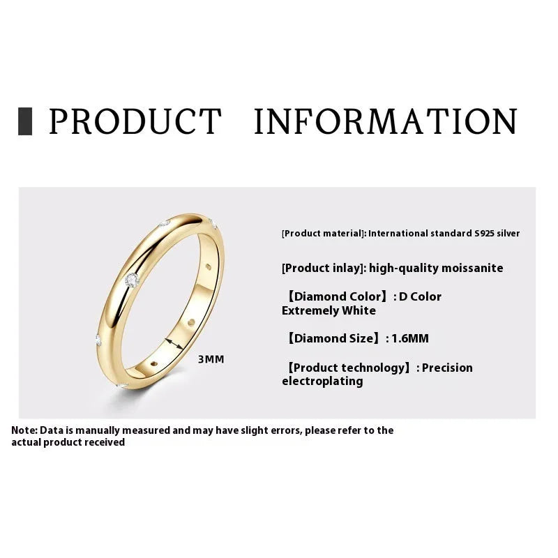 Simple geometric sterling silver bracelet ring on a size chart showing US sizes 4 to 10.
