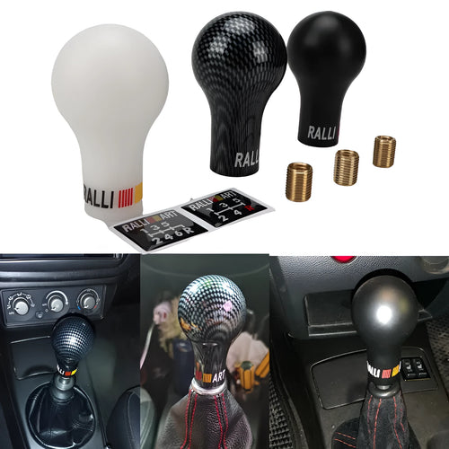 Mitsubishi car gear knob replacement in five colour options showing 7.6cm height