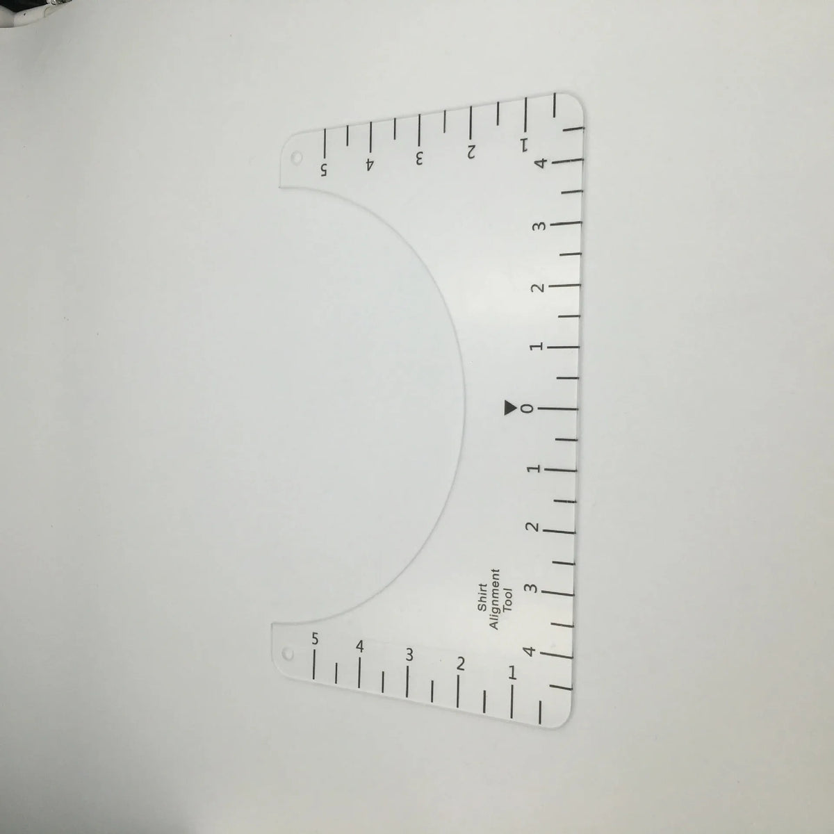 Transparent acrylic T-shirt alignment fixer ruler 10x6 inch with carved markings