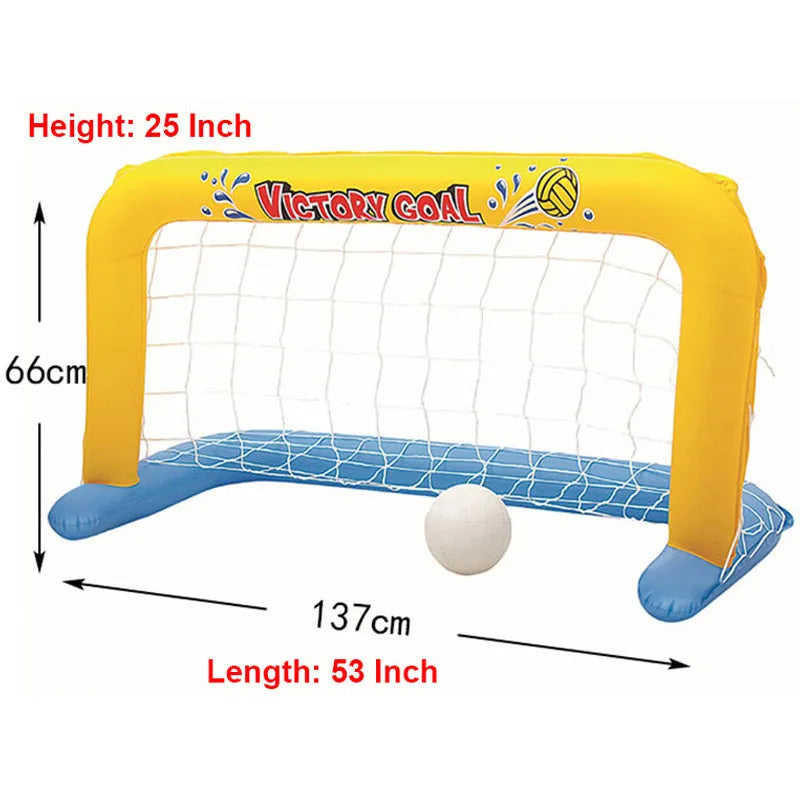 Inflatable 2 in 1 floating pool basketball hoop and ring toss game set for kids and adults, made from PVC