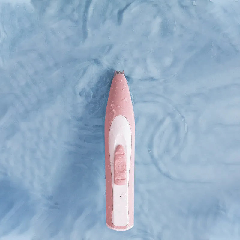 USB pet foot hair trimmer in pink battery option with ABS body for dog and cat paw hair