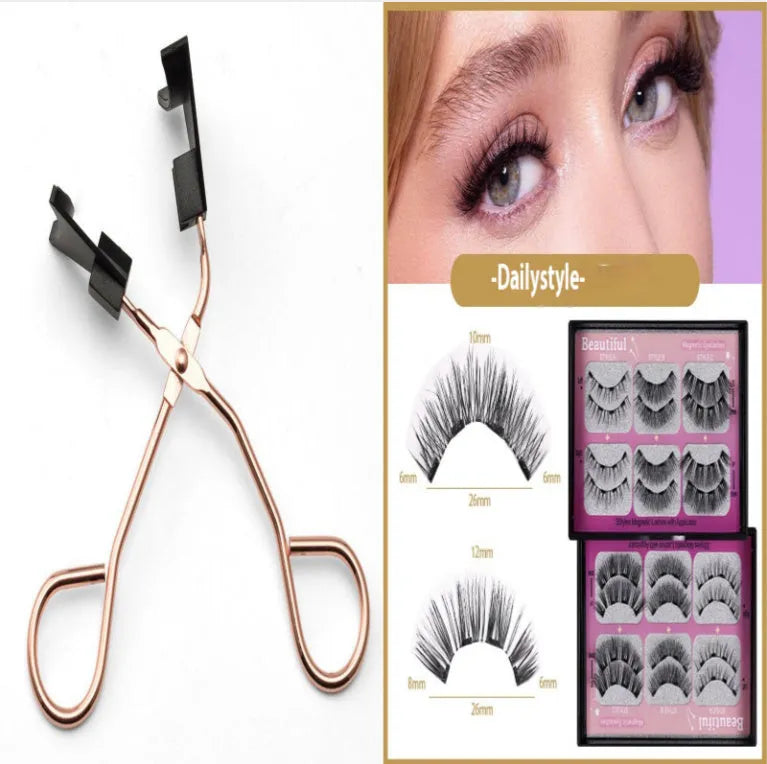 Magnetic lash applicator tool in Rose Red, clip and tweezers, 10.5cm x 6cm, lightweight 15.5g
