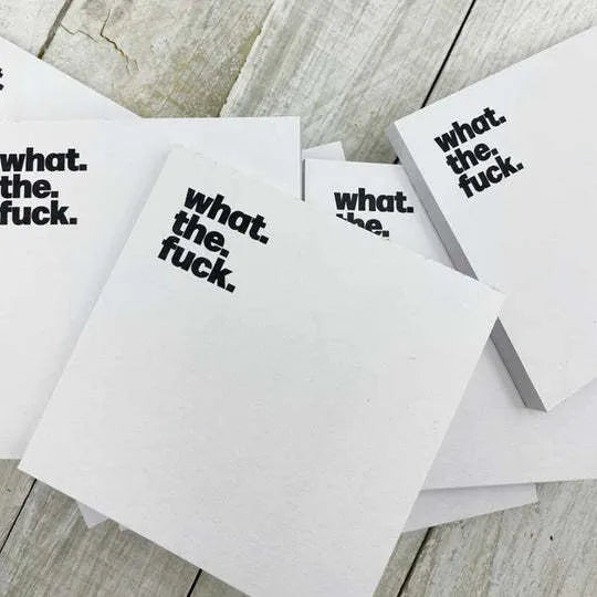 Square 75mm sticky notes pad with funny English text cover designs on adhesive note paper.