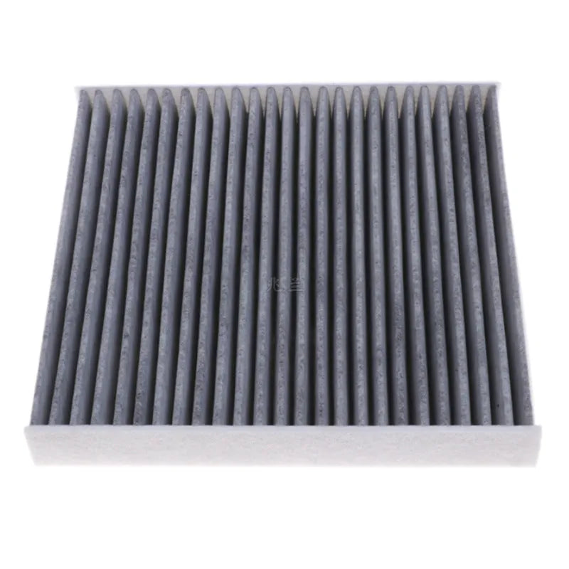 Grey Geely car cabin air filter element measuring 215mm by 210mm
