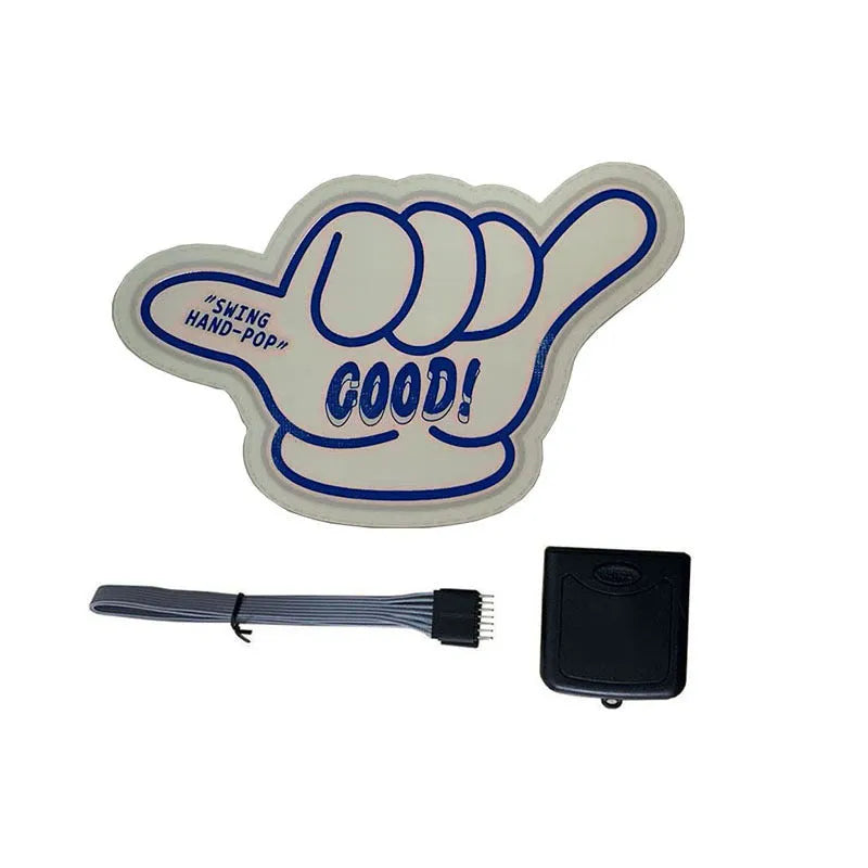 Luminous adhesive wall sticker with LED driver and 60cm connecting line, showing heart and text designs with multiple flashing modes.