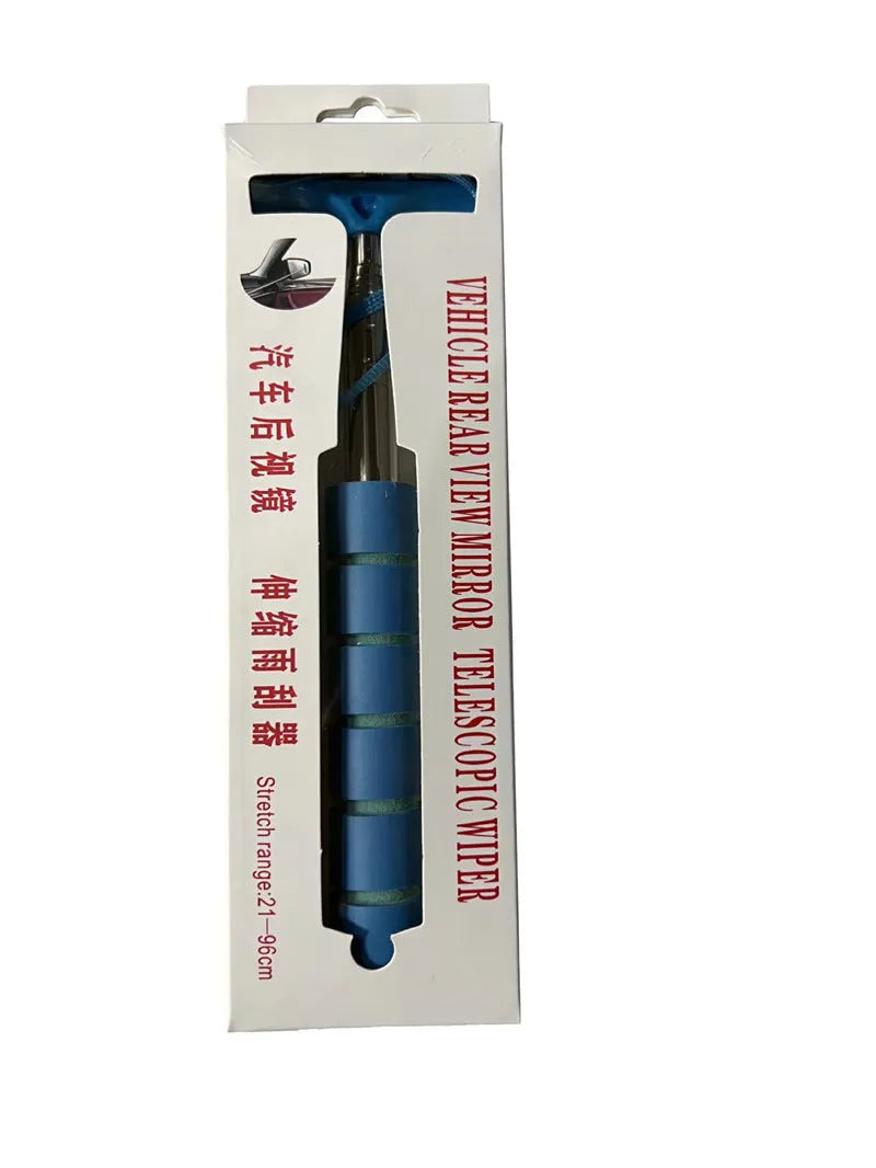 Stainless steel retractable wiper for car rearview mirror in assorted colours