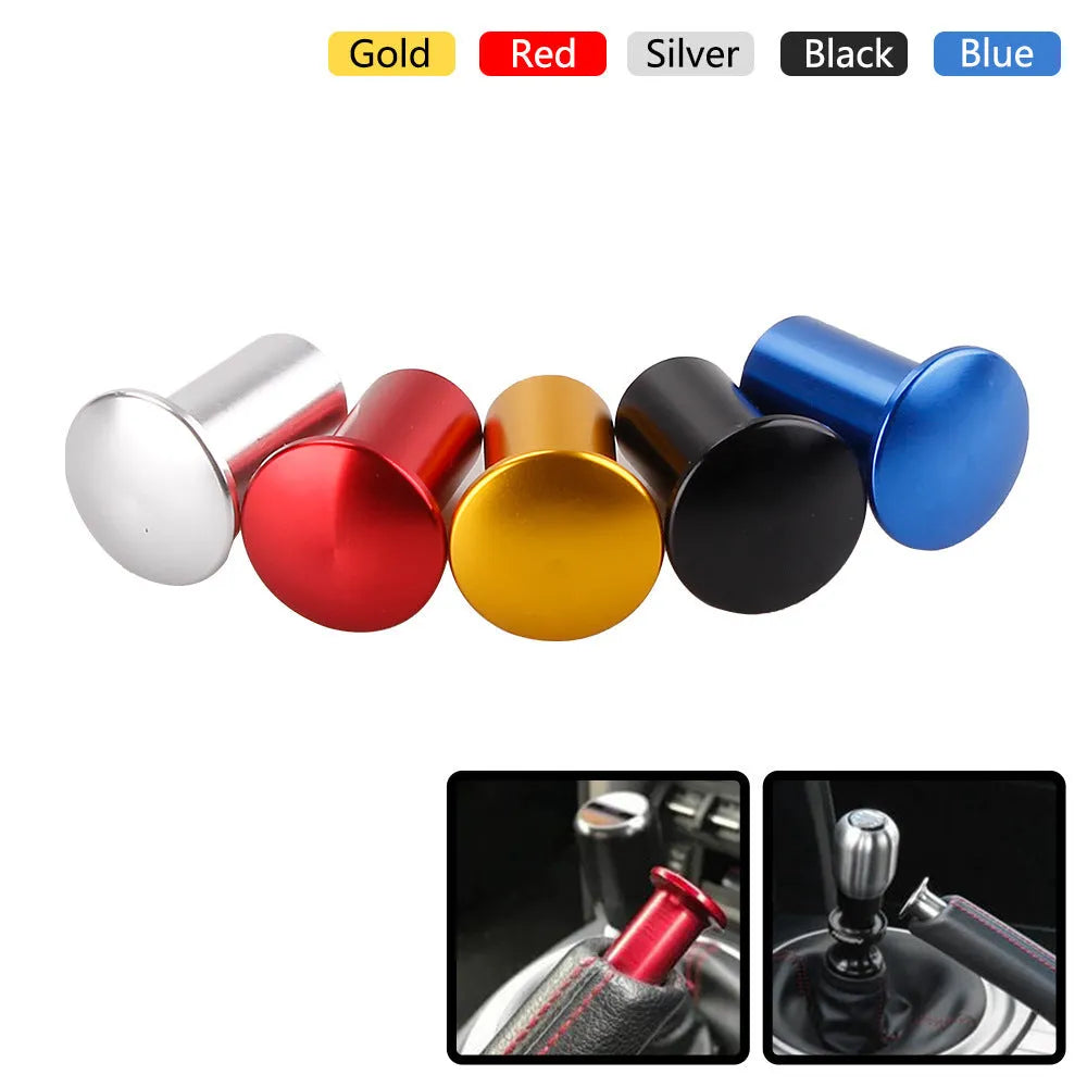 Aluminium alloy car handbrake cap in gold, silver, black, blue, or red for drift modification