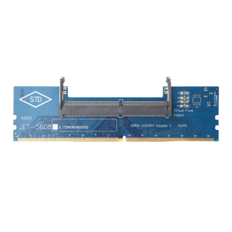 DDR4 laptop to desktop memory test adapter card in electrostatic bag with memory stick