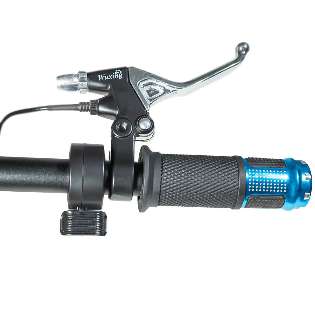 Electric vehicle handlebar section replacement part in blue, red, silver or yellow with 5-core wiring