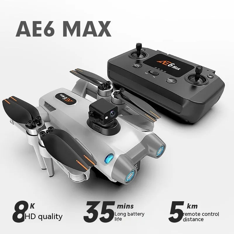 HD aerial photography GPS brushless motor drone with 8K camera, black, folding design