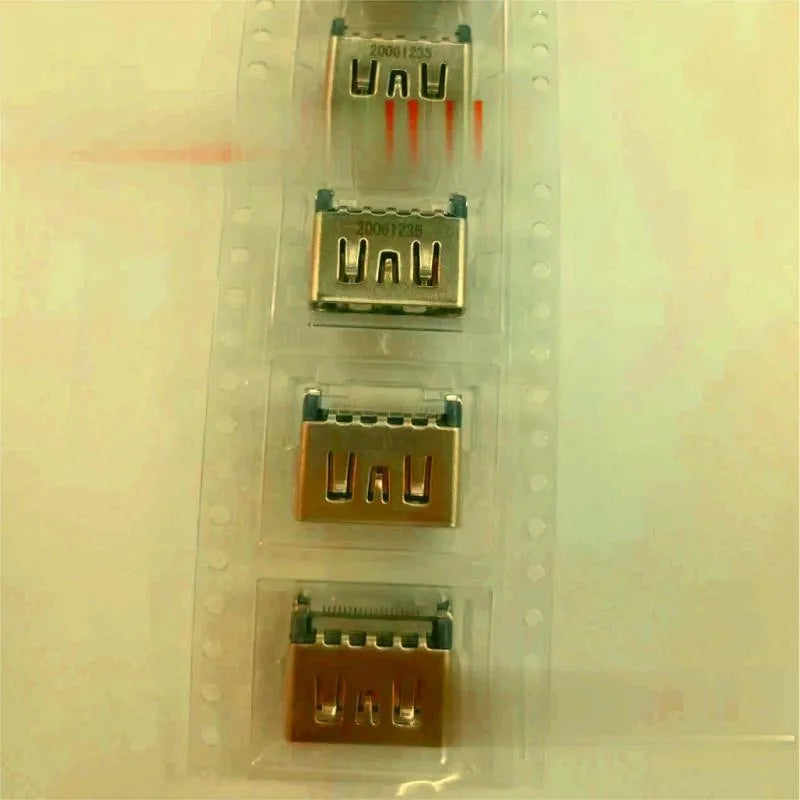 Silver HDMI interface host socket for game console connections