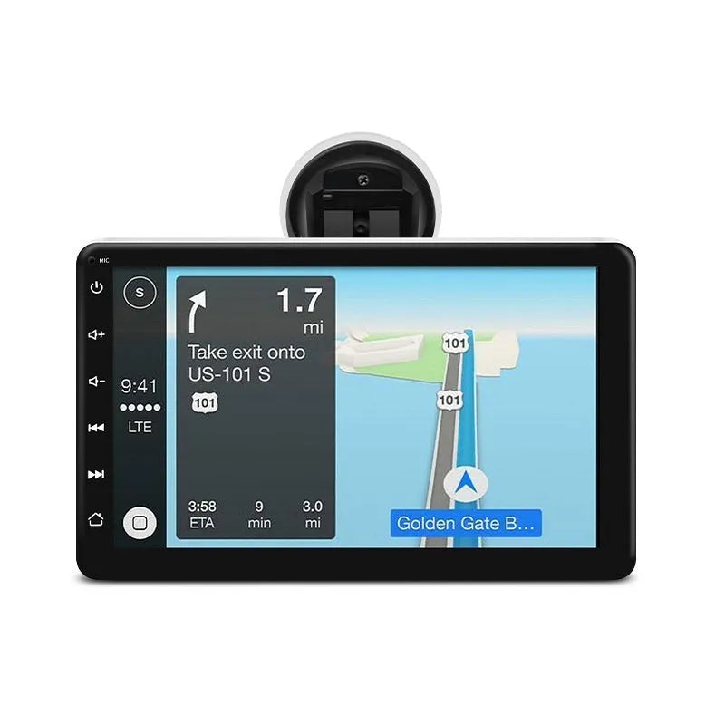 Wireless CarPlay car navigator with 7-inch screen and reversing camera on dashboard