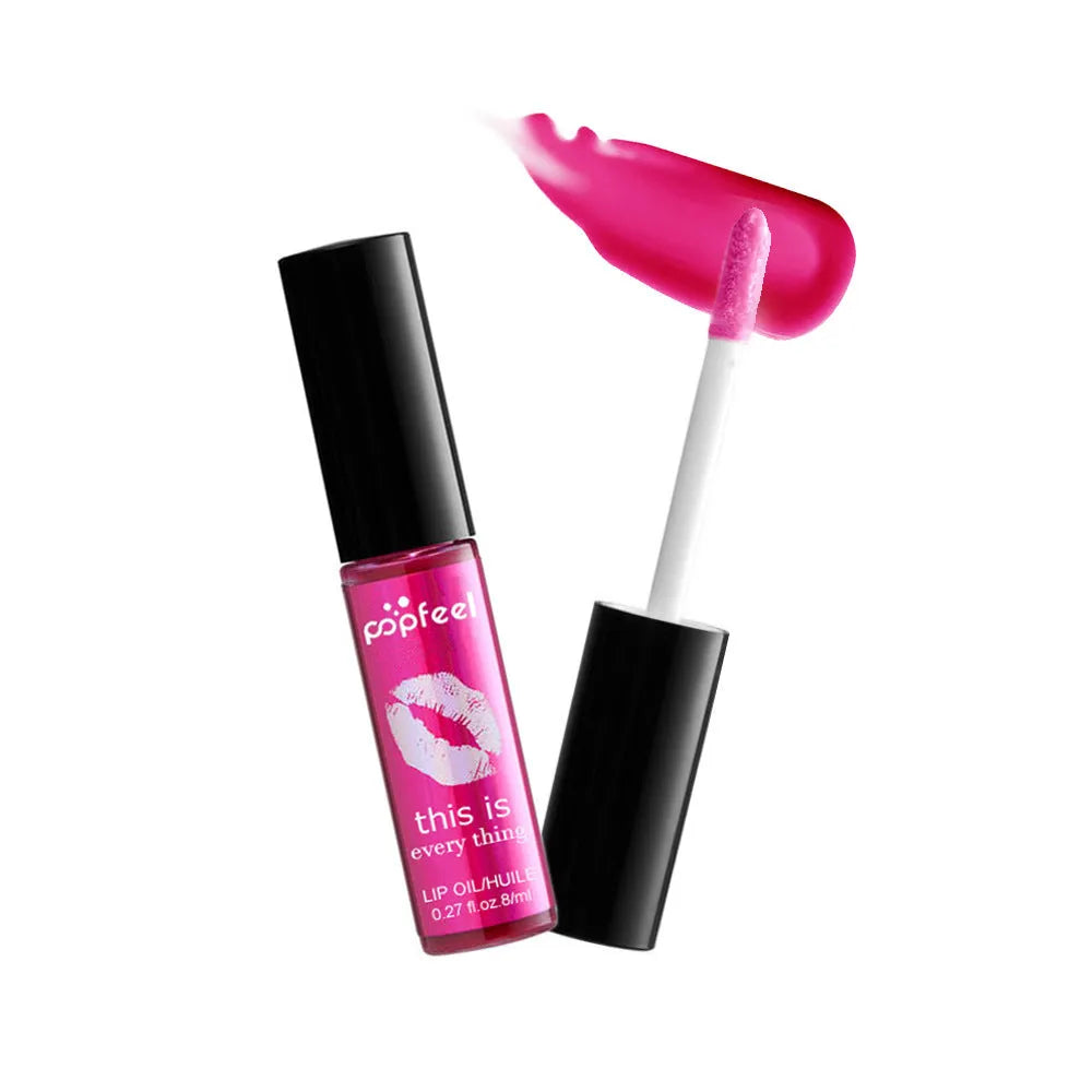 Transparent lip gloss with multivitamins in a clear tube, available in multiple colours
