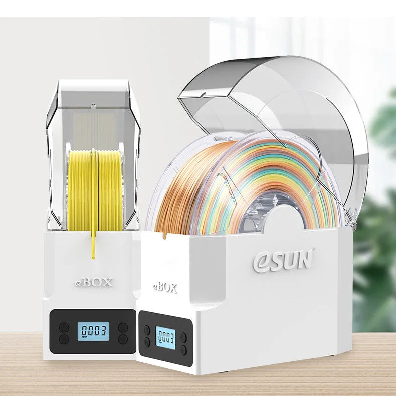 eBOX Lite 3D printing consumables drying box with wire heating element and multiple international plug options