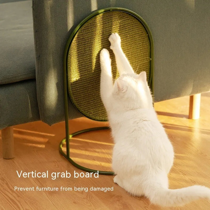 Large sisal cat scratching board with steel frame in Earth Yellow colour, 448x368x545mm