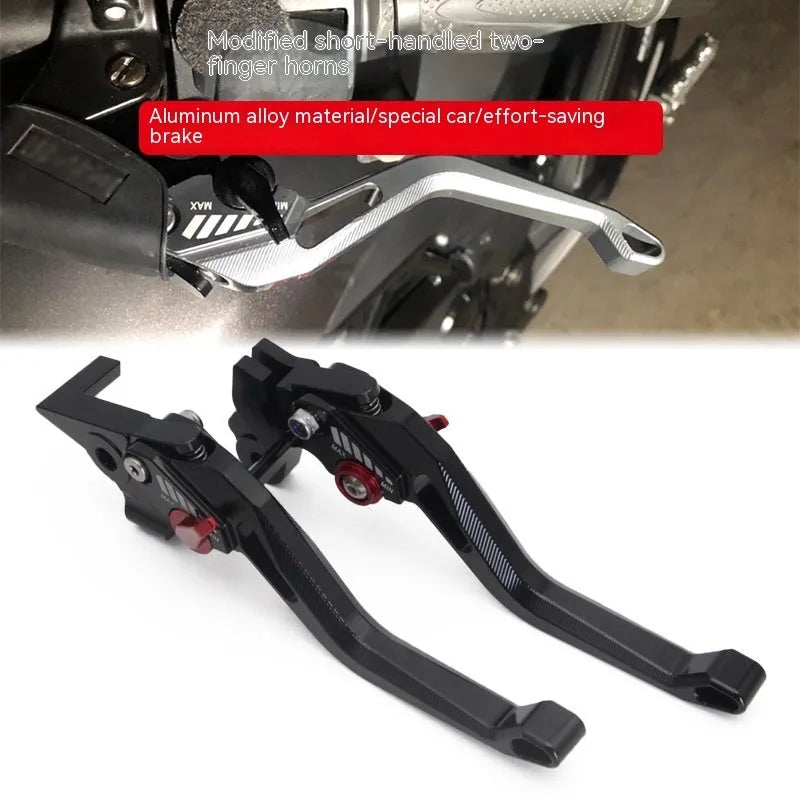 Motorcycle metal clutch pull rod with two-finger labour-saving design in various colours