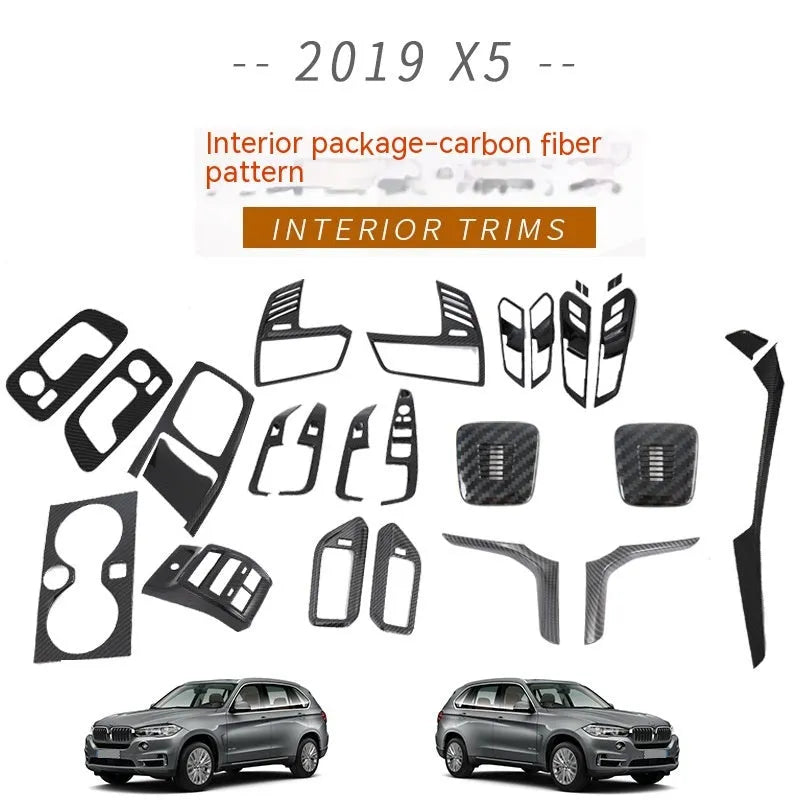 Black ABS plastic central console cup holder accessory for 2019 BMW X5