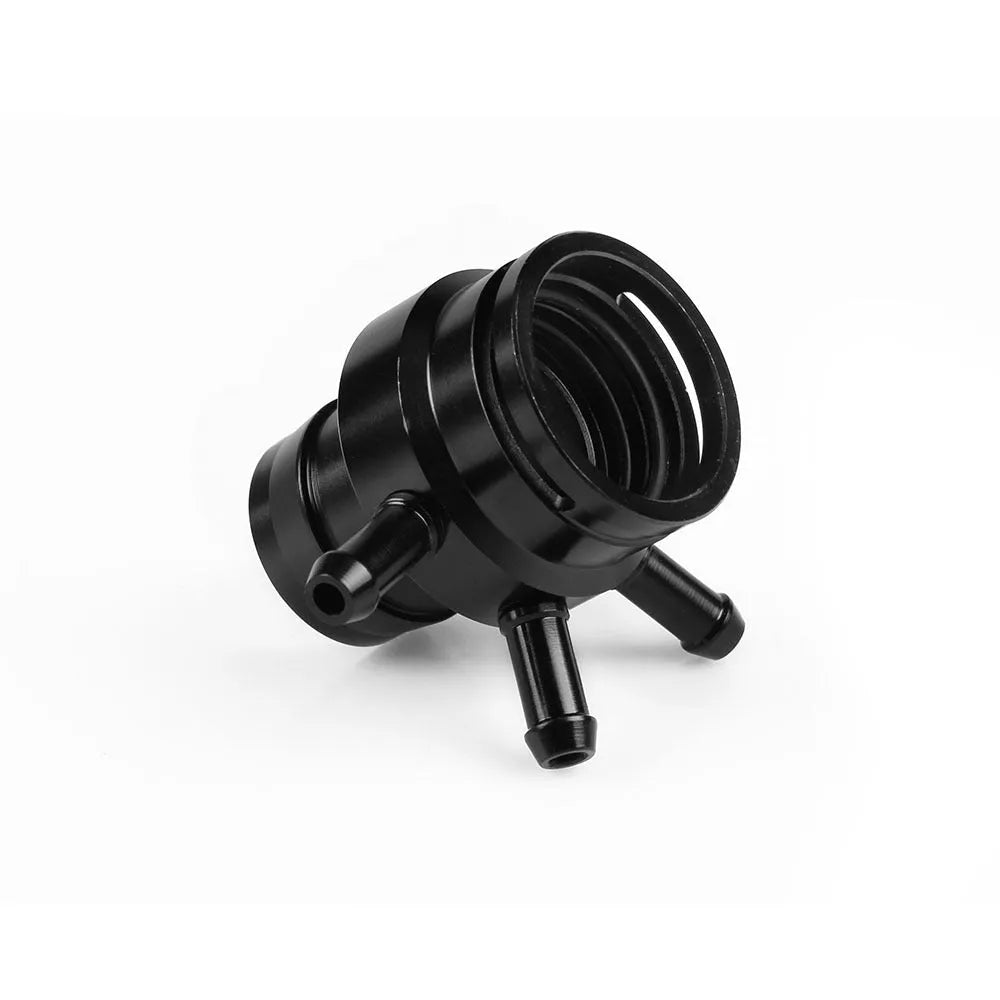 Black vacuum adapter tee connector for second generation engine vacuum hose installations