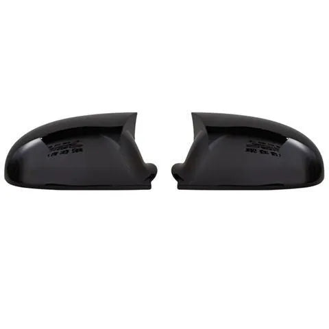 Pair of horn bright black plastic mirror outer shells for Volkswagen Sagitar