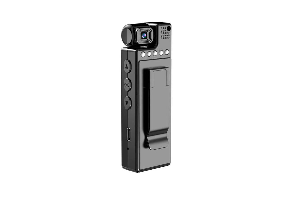 L9 HD night vision conference recorder outdoor sports camera with rotatable lens black 97.6mm body