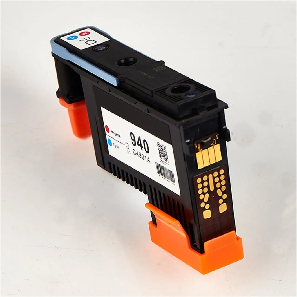 HP940 compatible printing nozzle replacement for C4900A and C4901A cartridges showing black and yellow colour configuration