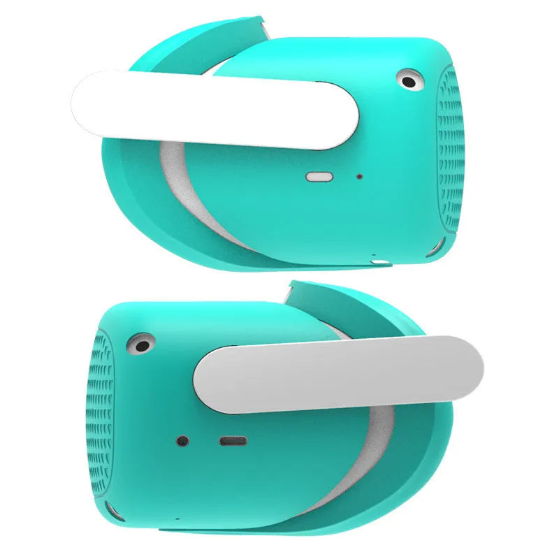 Silicone protective cover for Oculus Quest 2 VR host in black with heart pattern